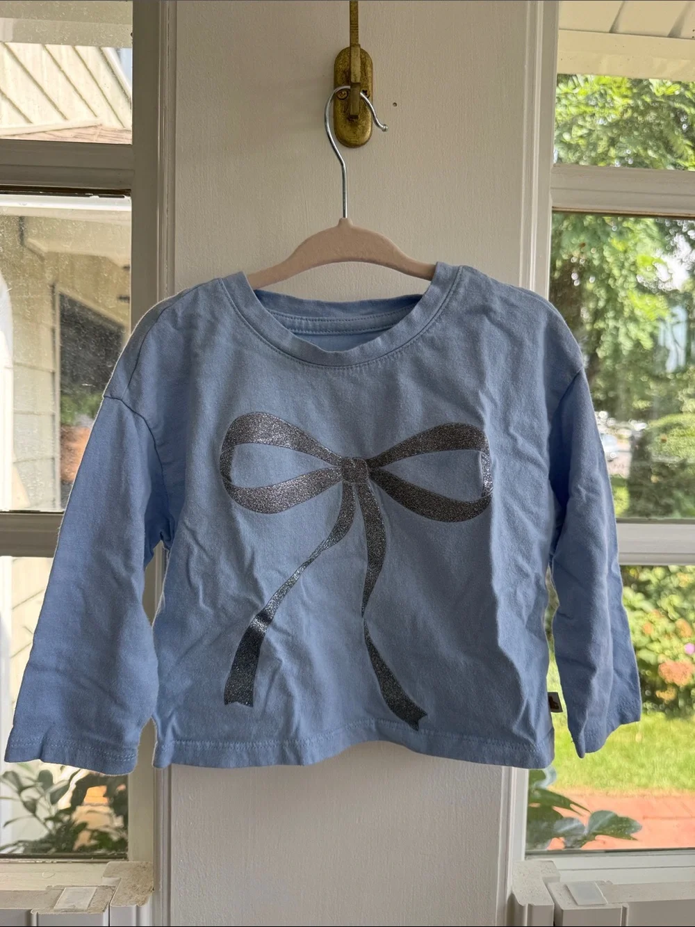 GAP Light Blue Toddler Matching Set with Sparkly Bow